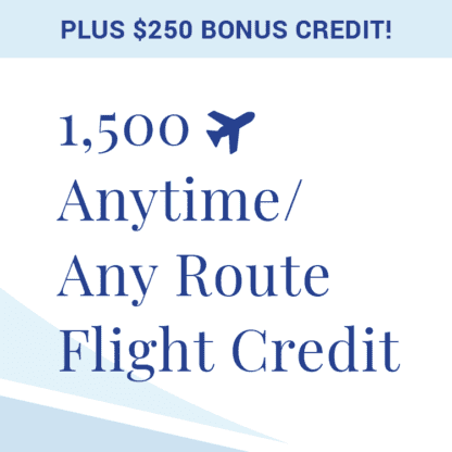 $1,500 Flight Credit with Bonus