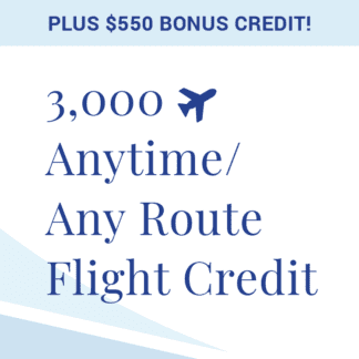 $3,000 Flight Credit with Bonus